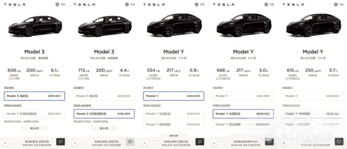 Обновленные Model Y и Model 3 уже доступны на китайском сайте Tesla.