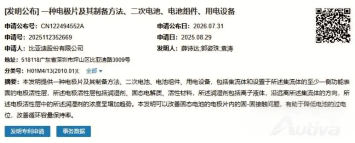 BYD lanza un plan de baterías de estado sólido de electrolito dual y la producción está prevista para el próximo año 4