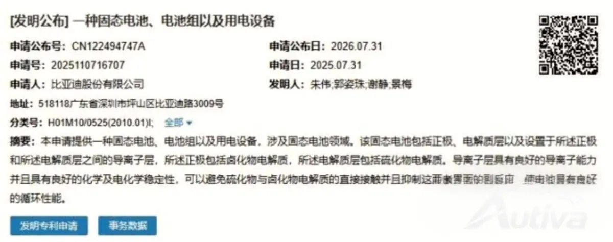 BYD déploie un plan de batterie à semi-conducteurs à double électrolyte, dont la production est prévue pour l'année prochaine 2