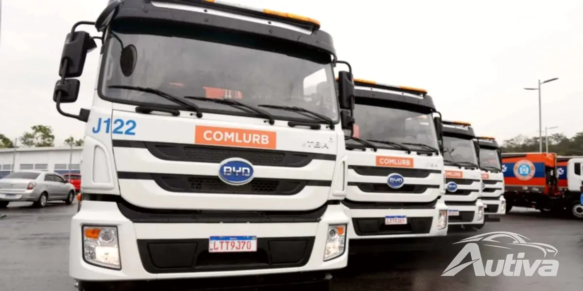 BYD elektriske lastebiler utstilt i Brasil
