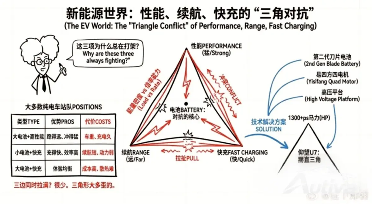 De ''Onmogelijke Driehoek'' - bron: Zheng Yu (BYD/Weibo) De ''Onmogelijke Driehoek'' - bron: Zheng Yu (BYD/Weibo)