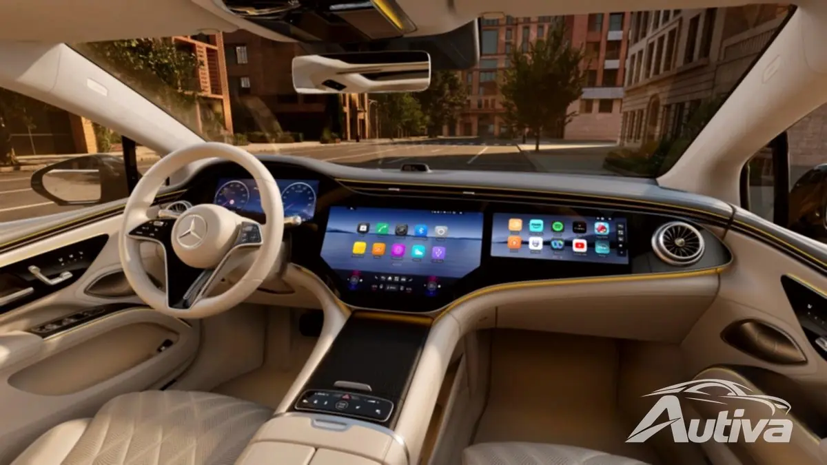 Interieur van de vernieuwde Mercedes-Benz EQS Interieur van de vernieuwde Mercedes-Benz EQS