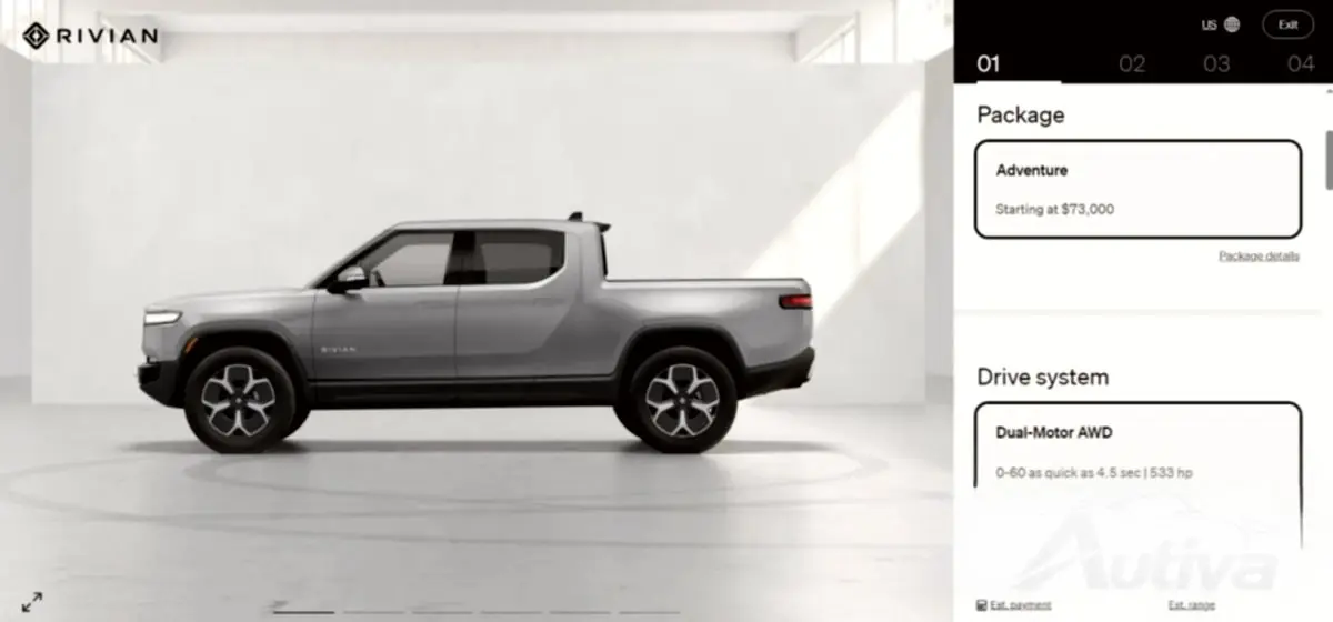 Rivian R1T и R1S получают более дешевые варианты стандартного двухмоторного аккумуляторного блока