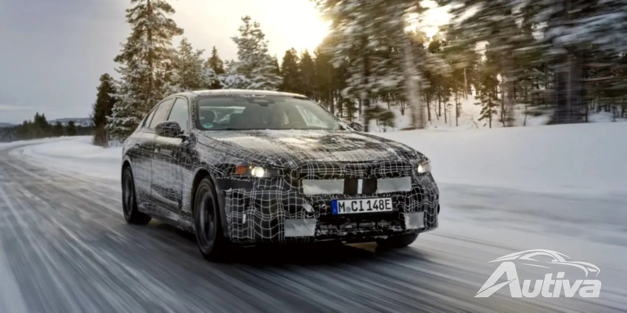 BMW i5 elektrisk modell takler snø og is i strenge tester