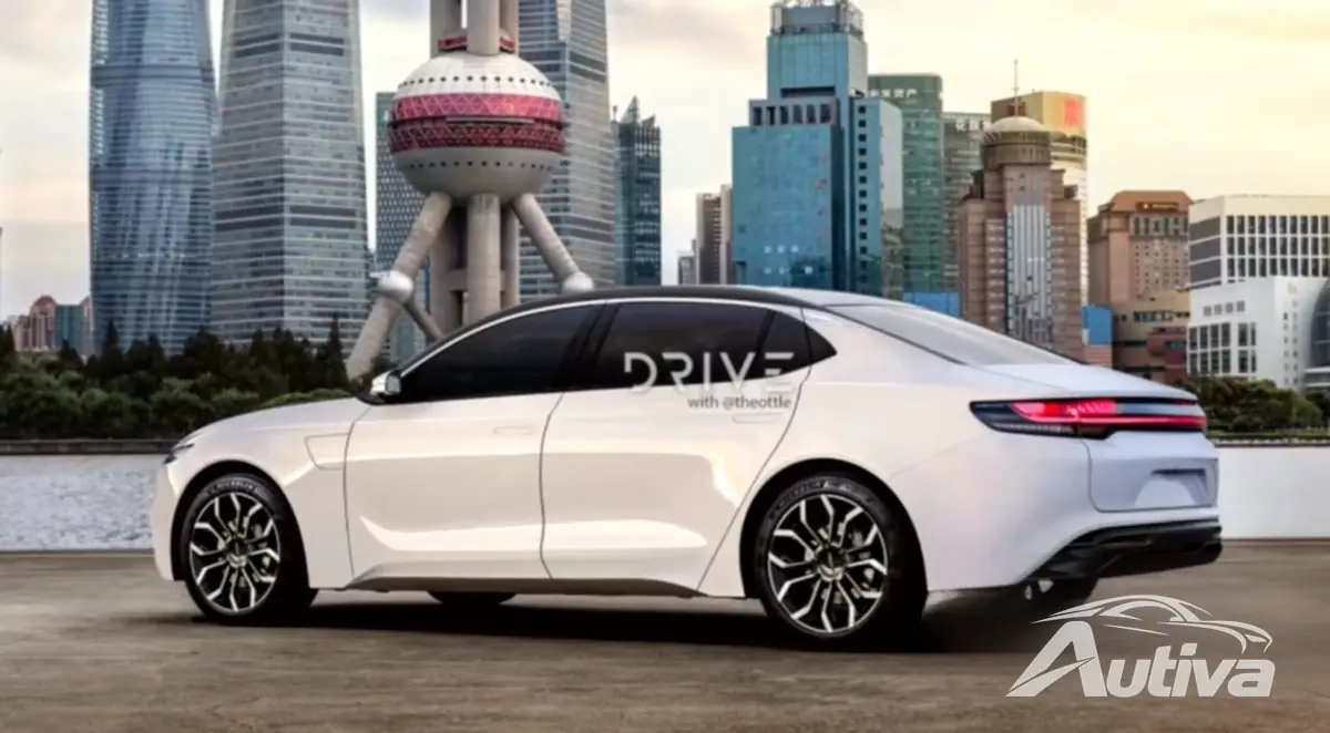 Representación del Chrysler 300 totalmente eléctrico: cortesía de Drive Australia