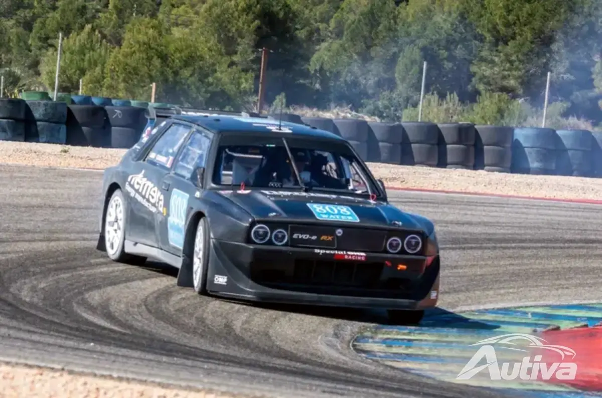 Sebastian Loeb test Lancia Delta Evo-e