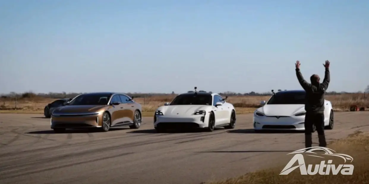 Drag Race Duell: Tesla Model S Plaid, Porsche Taycan Turbo S och Lucid Air tävlar om kronan