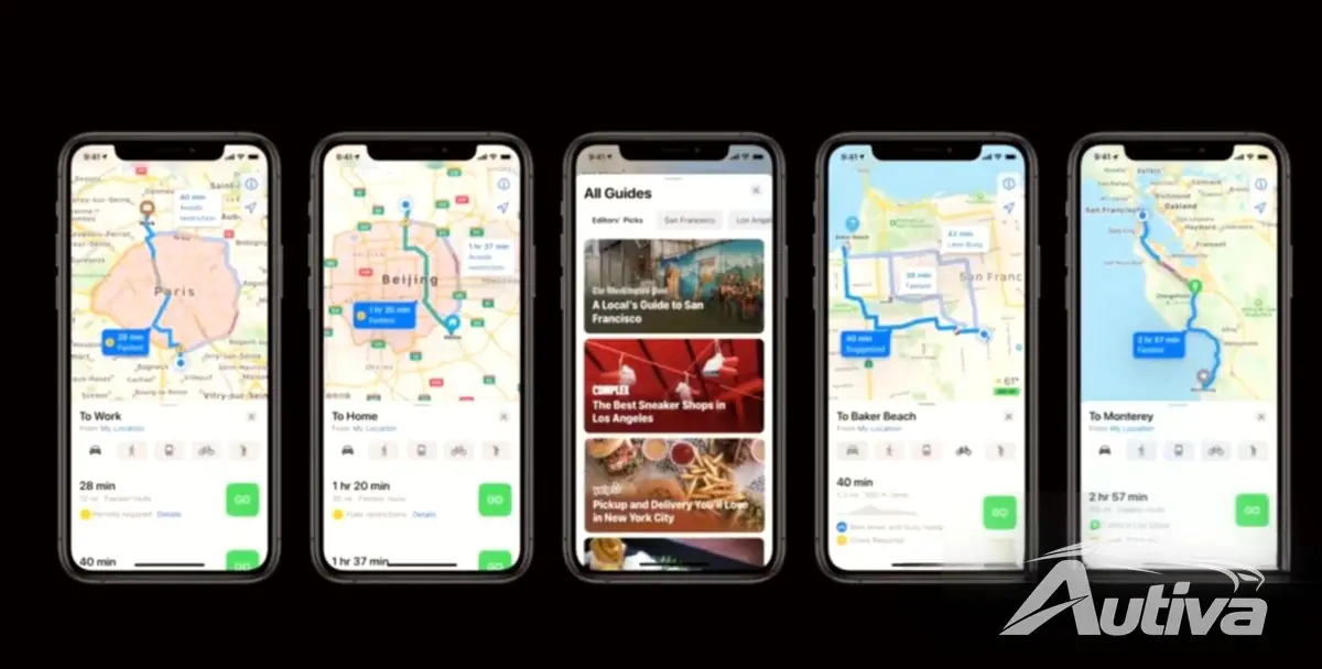 Ford F-150 Lightning en Apple Maps werken samen
