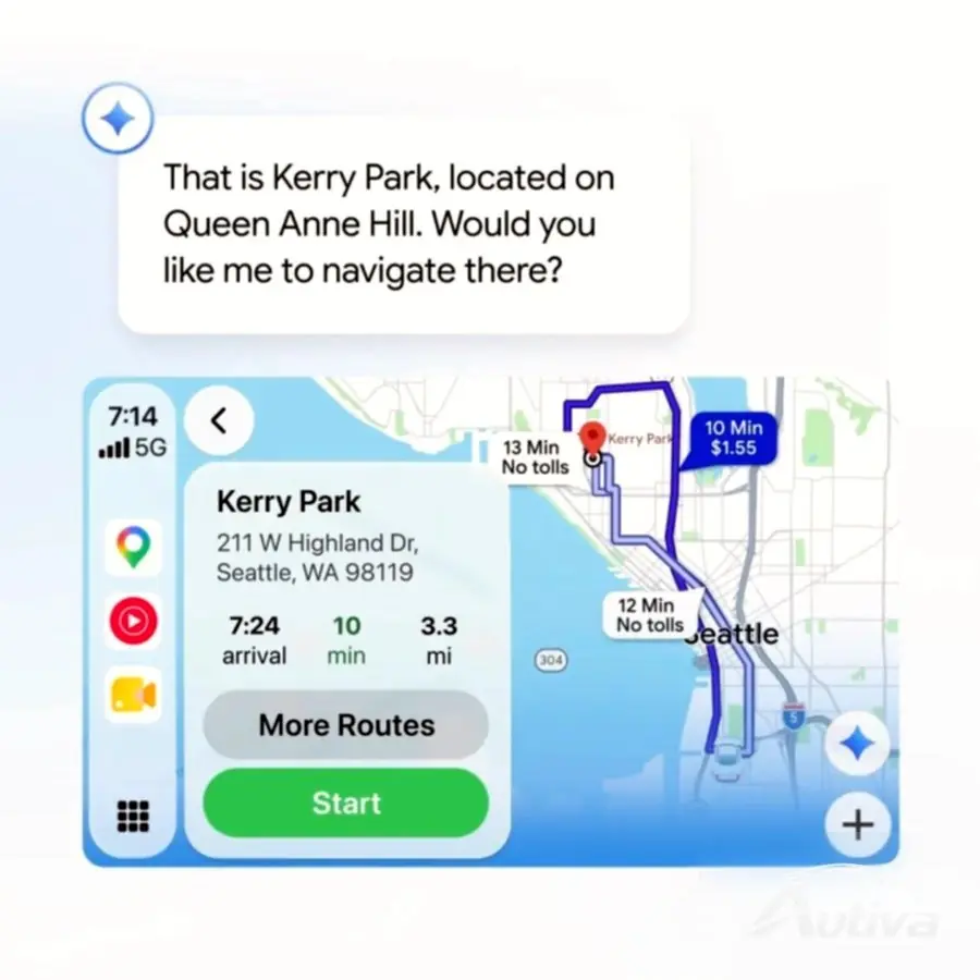Gemini in Google Maps op CarPlay