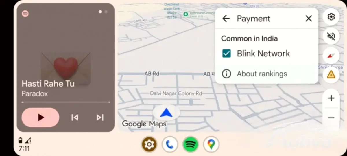 Zahlungsfilter für Ladestationen für Elektrofahrzeuge in Google Maps auf Android Auto