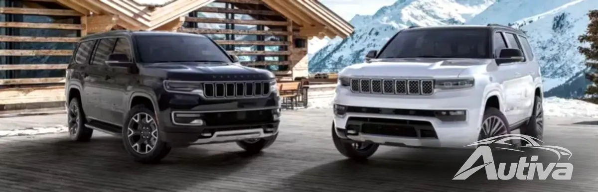 Izquierda: Jeep Wagoneer '63 | Derecha: ICE Wagoneer y Grand Wagoneer actuales