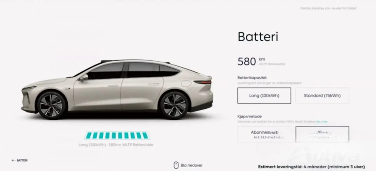 Nio ET7 es más barato en Noruega que en China