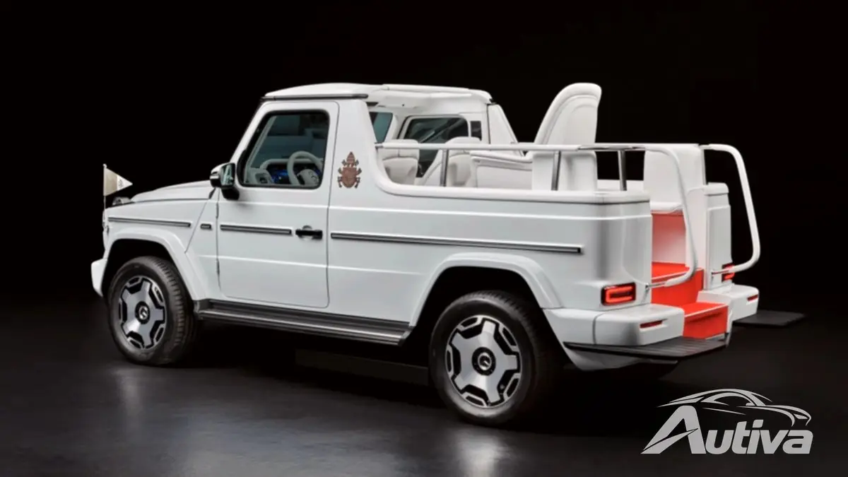 Papież Franciszek stawia na napęd elektryczny w niestandardowym Mercedesie Klasy G Papież Franciszek stawia na napęd elektryczny w niestandardowym Mercedesie Klasy G