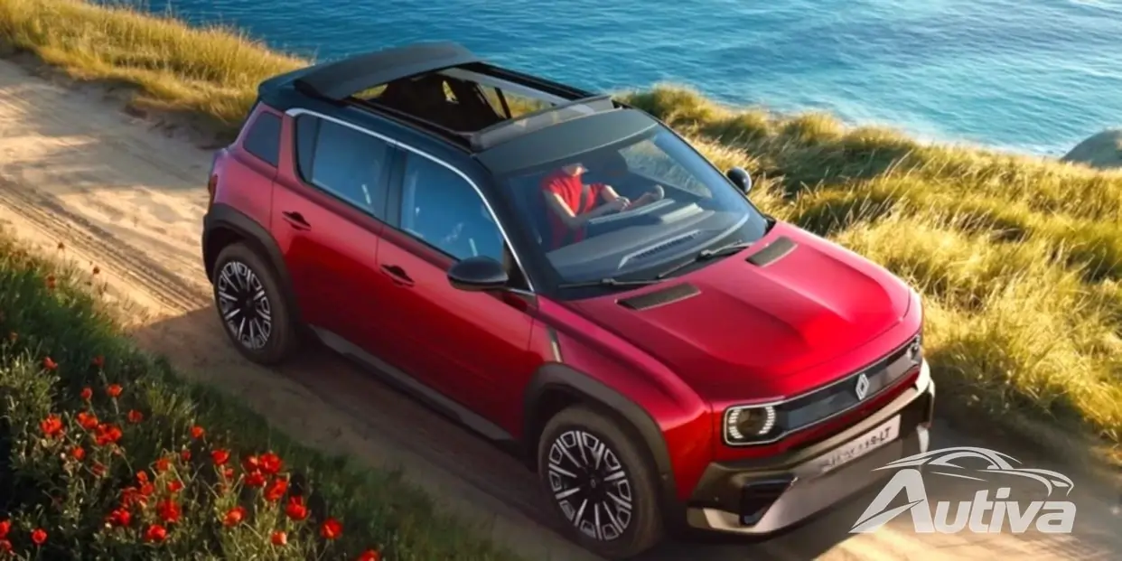 Дебют Renault 4 E-Tech Plein Sud: складная брезентовая крыша для электрической эры