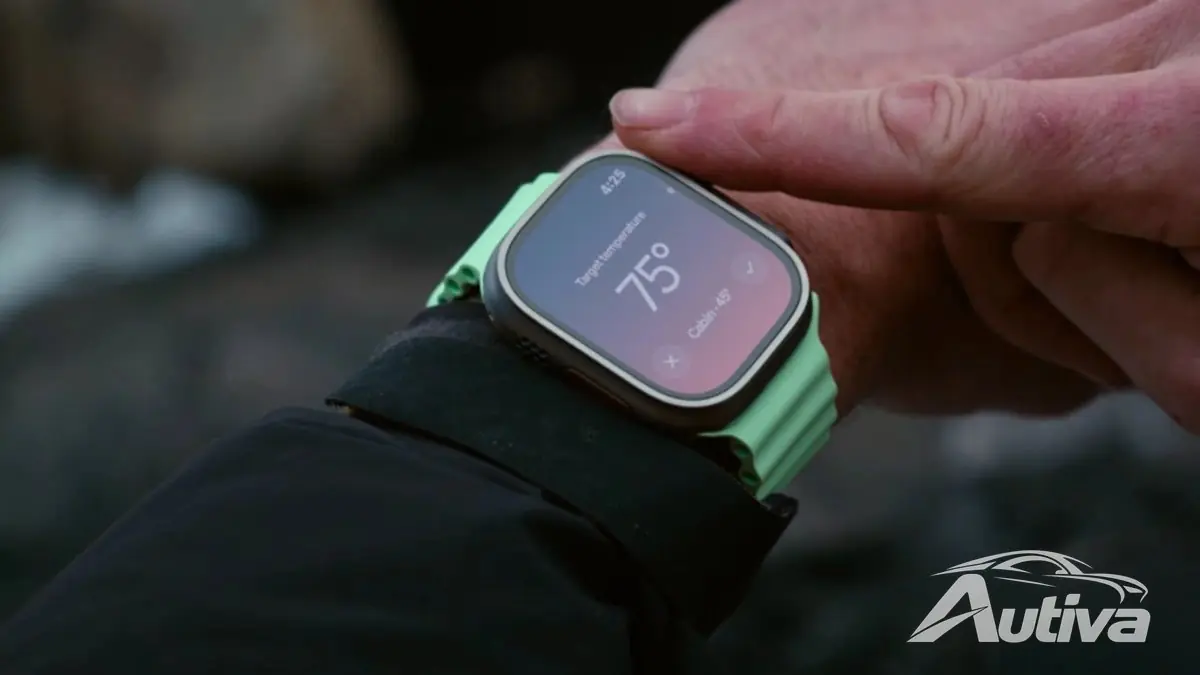 Rivian Apple Watch-appen kan även justera klimatkontrollen och ventilera fönstren Rivian Apple Watch-appen kan även justera klimatkontrollen och ventilera fönstren
