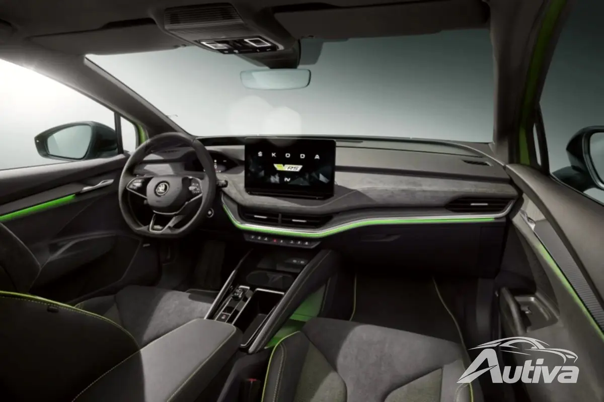 Skoda estreia o maior SUV elétrico Enyaq RS iV de alta velocidade 8