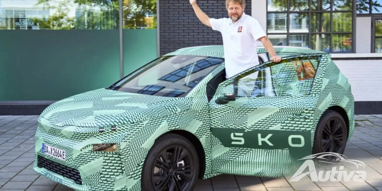 Skoda Elroq visto en elegante camuflaje