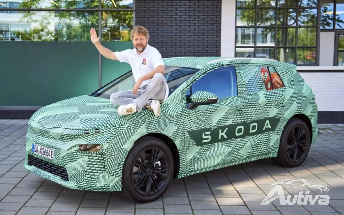 Skoda nos muestra el Elroq con un camuflaje muy bonito