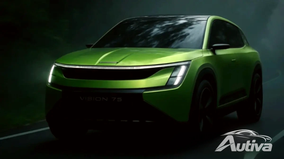 Skoda presenta in anteprima il nuovissimo veicolo elettrico a sette posti Peaq negli schizzi di design ufficiali