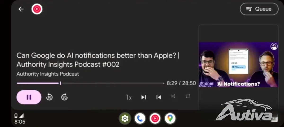 YouTube på Android Auto