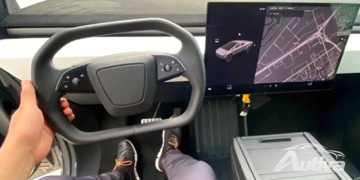 Zdjęcia wnętrza Tesli Cybertruck ukazują zaskakujący design w stylu sowieckim