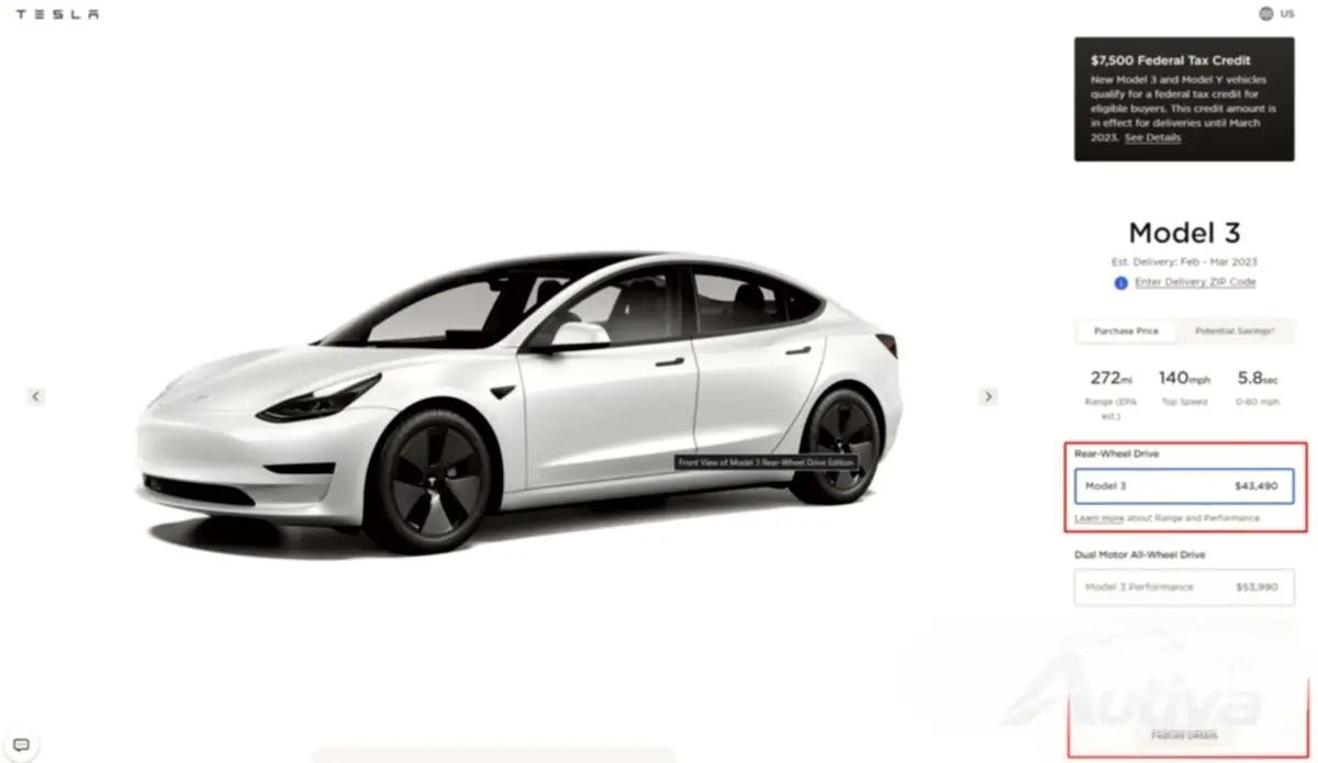 Tesla zeigt endlich seine echten Preise auf seiner US-Website