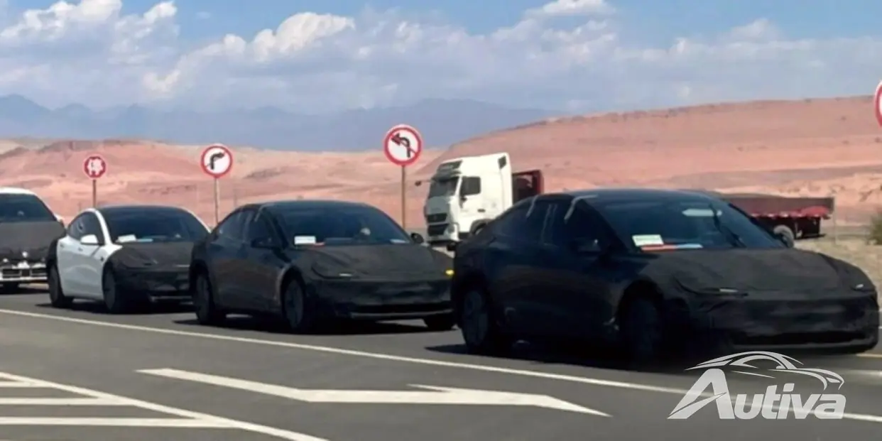 Prototipo della Tesla Model 3 Highland catturato durante i test in Cina