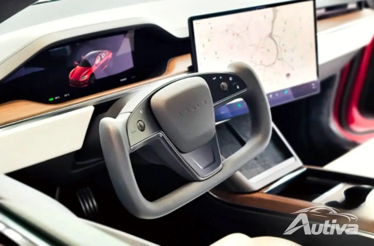 Tesla S Plaid z obrotowym ekranem Tesla S Plaid z obrotowym ekranem