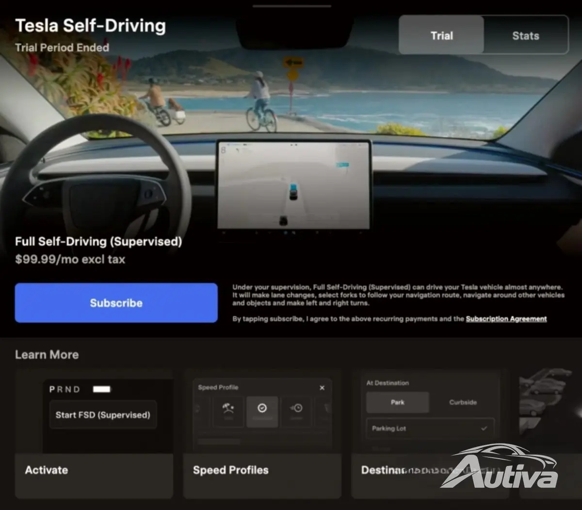 Du kan nå abonnere på FSD med ett trykk