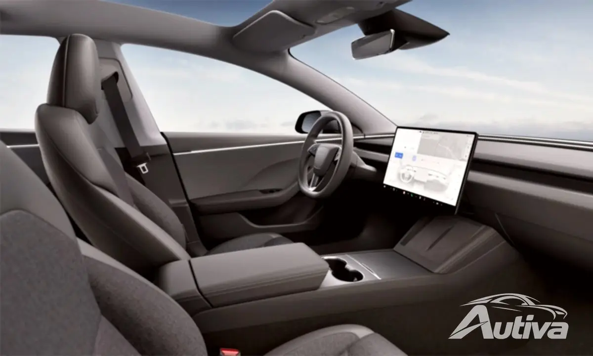 Stoffinnenraum des mexikanischen Tesla Model 3 Stoffinnenraum des mexikanischen Tesla Model 3