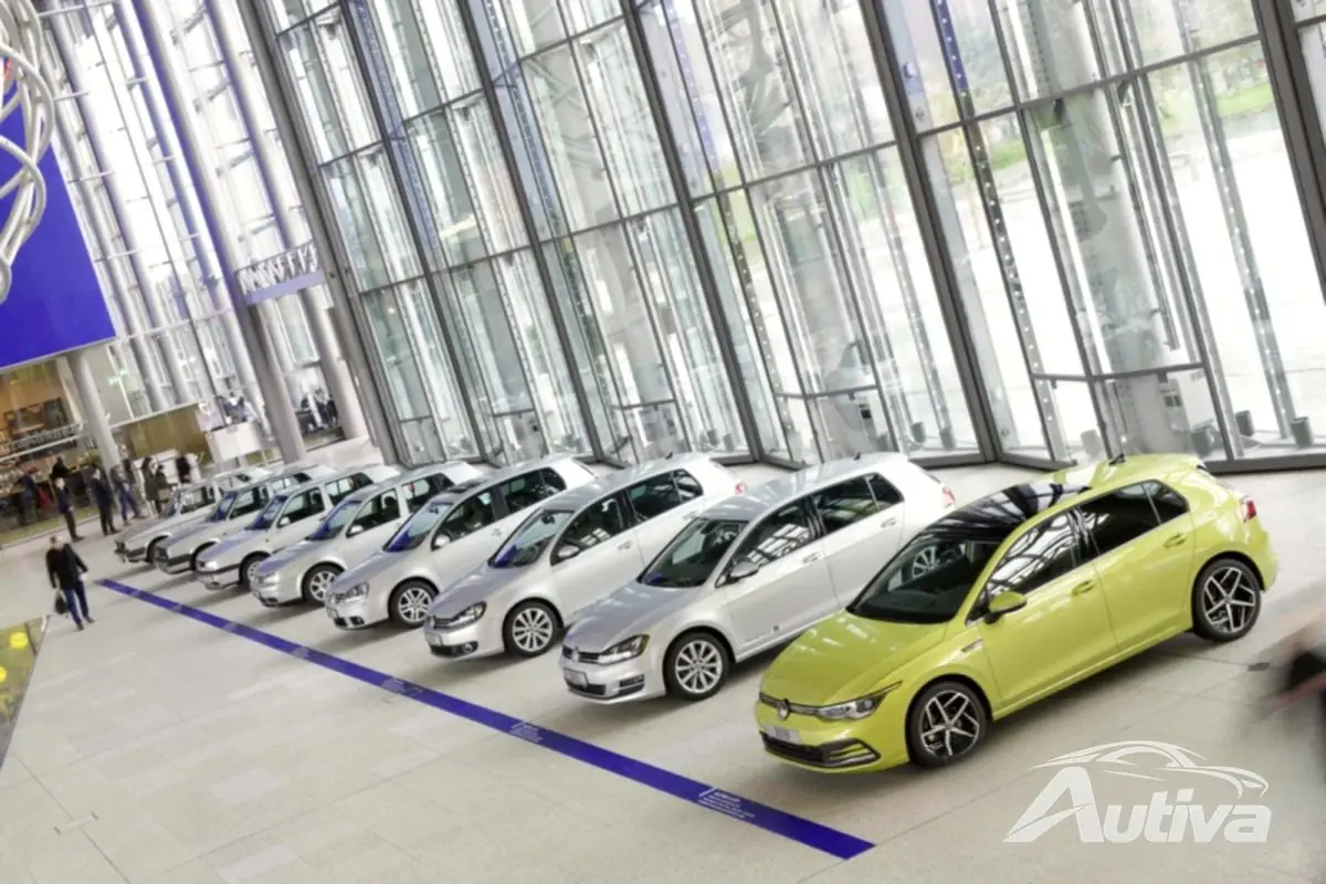 50 år og 8 generasjoner VW Golf