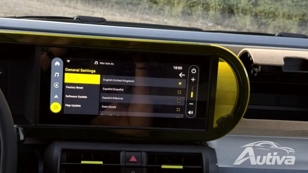 El menú de configuración casi no ofrece opciones de personalización.