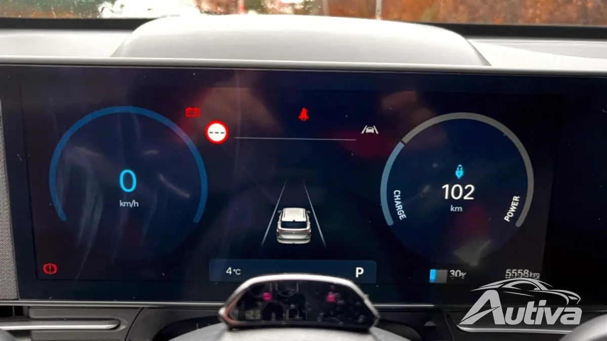 Keines der Kombiinstrument-Aussichten sieht beim neuen Kona Electric besonders gut aus.