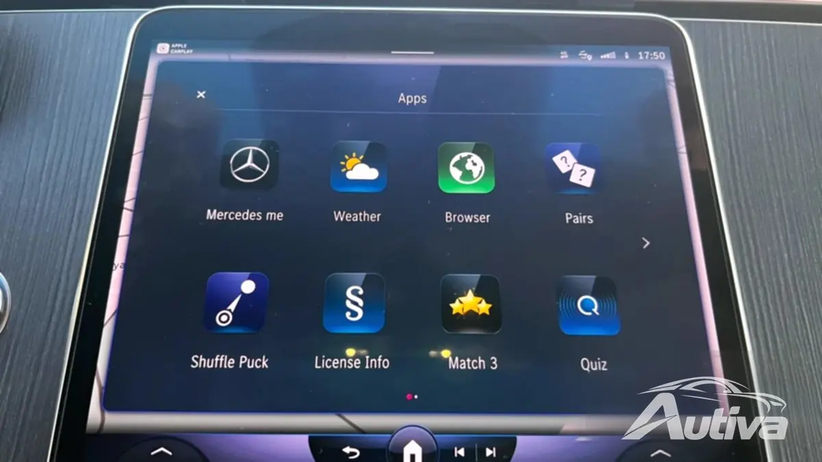 内蔵アプリは、運転中や EQS での待機中に快適な体験を提供します。
