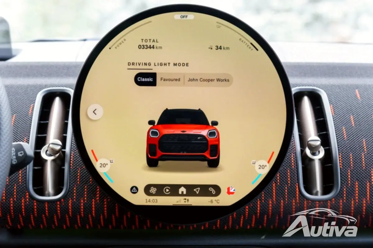 يمكن أن يكون لدى Mini Countryman توقيعات إضاءة مختلفة بناءً على تفضيلاتك.