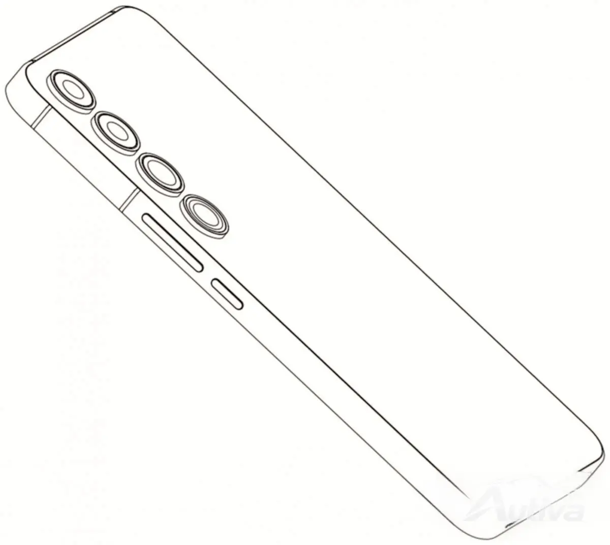 Dibujos de una patente de diseño adquirida por Meizu