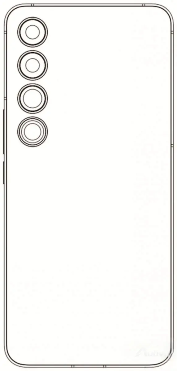 Rysunki z patentu na projekt uzyskanego przez Meizu