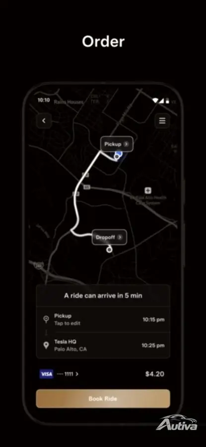 Aplicación Tesla Robotaxi para Android