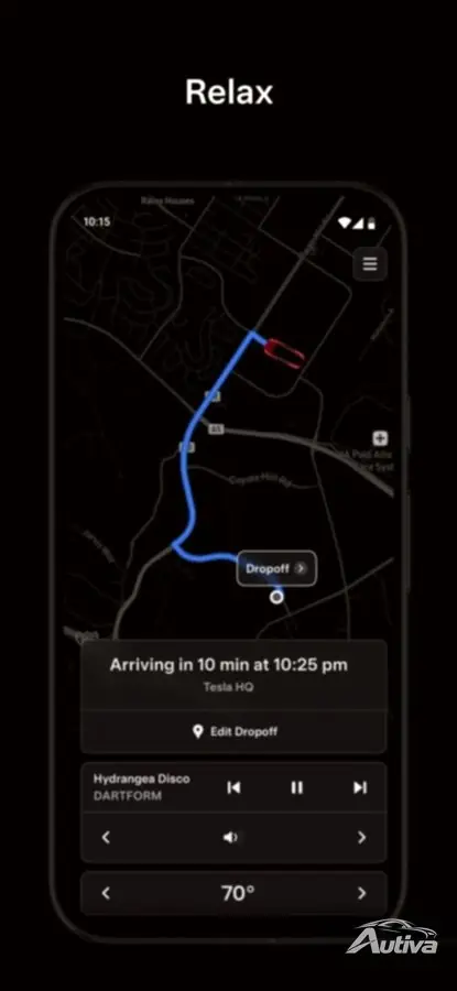 Aplicación Tesla Robotaxi para Android