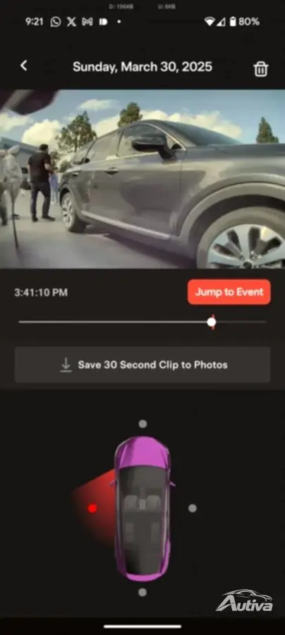 Capturas de pantalla de la aplicación Tesla de Android actualizada