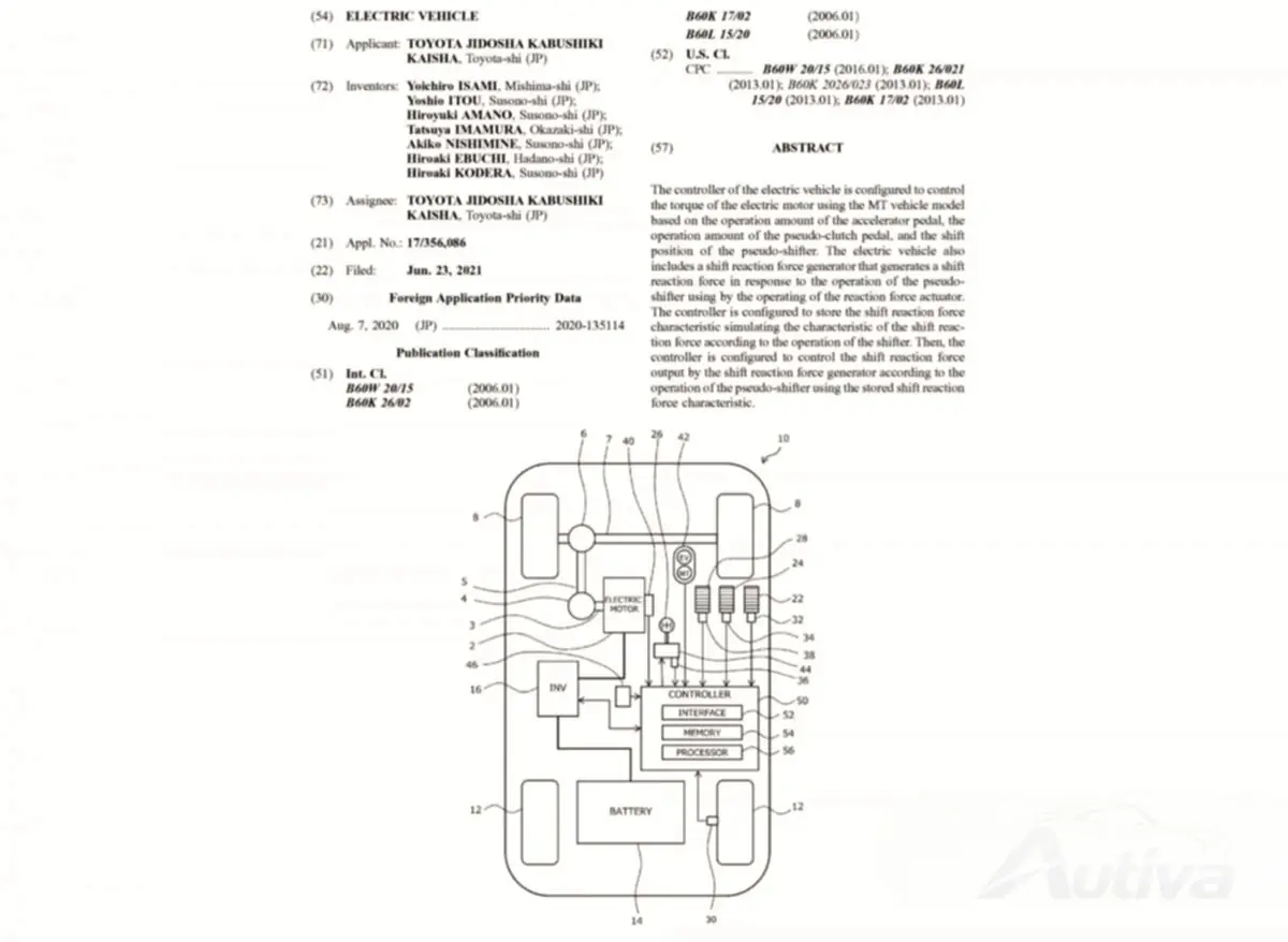 Toyota patenta la transmisión manual con embrague para vehículos eléctricos Toyota patenta la transmisión manual con embrague para vehículos eléctricos