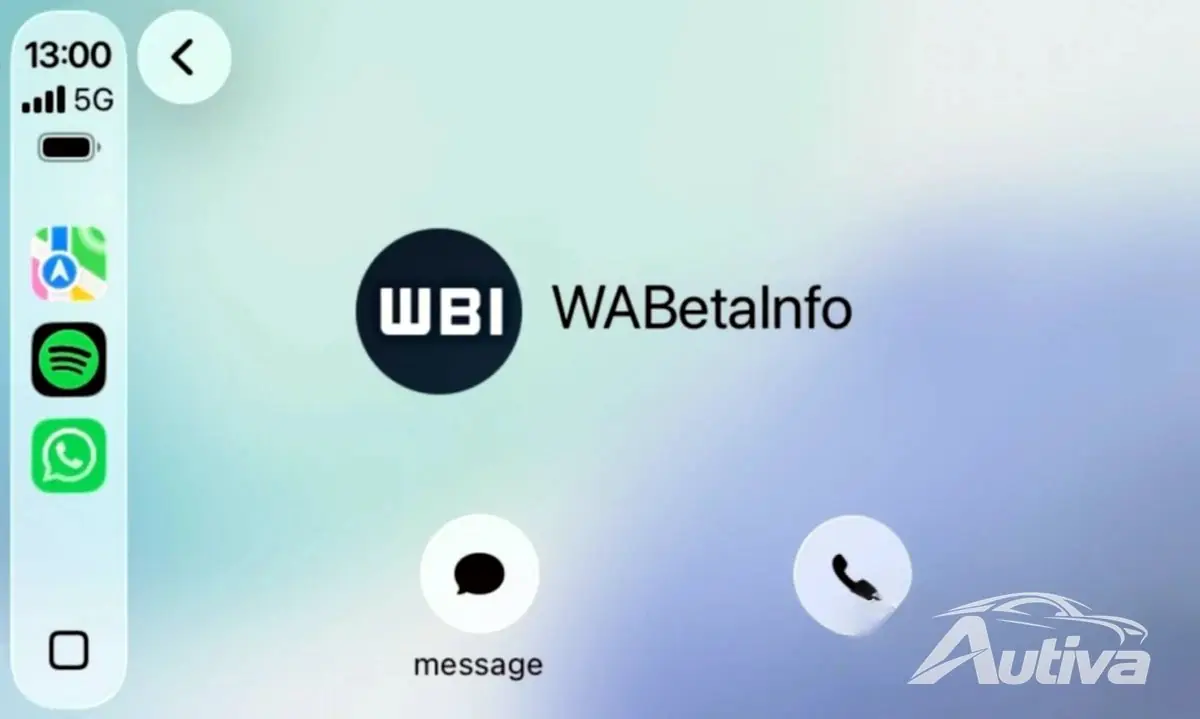 Schermate Preferiti e informazioni di contatto beta dell'app WhatsApp per CarPlay