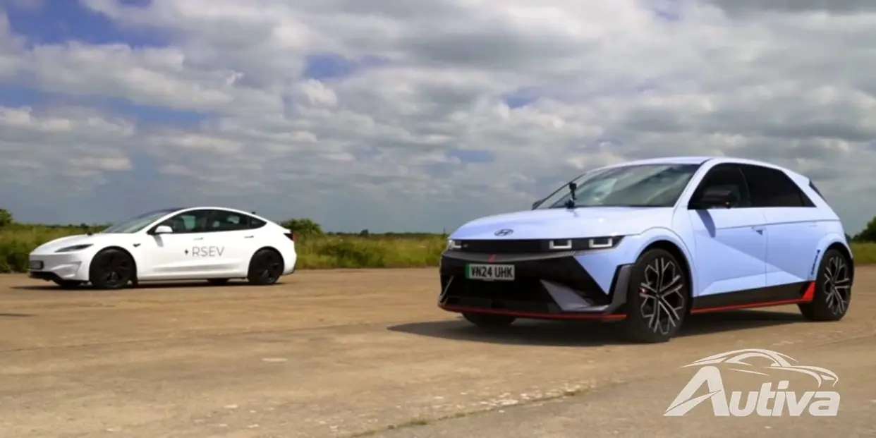 Hyundai Ioniq5N versus de nieuwe Tesla Model3 Prestaties: Drag Race Showdown